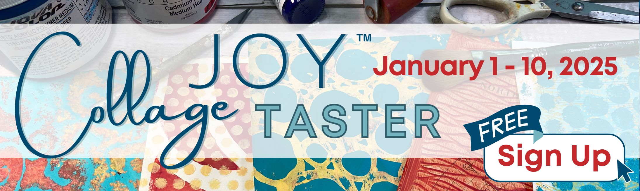 Collage Joy TASTER – desktop banner